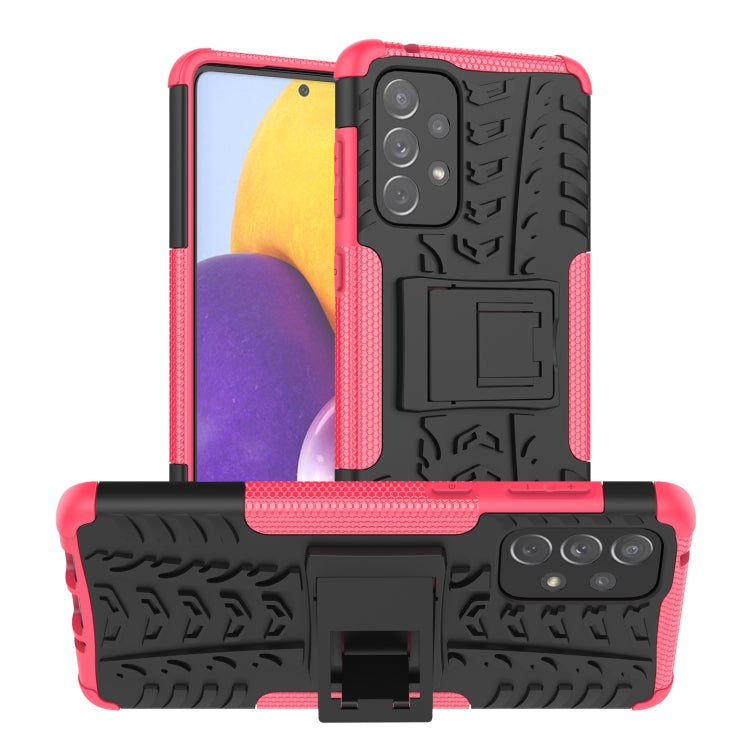 Tire Texture Shockproof TPU+PC Phone Case with Holder, For OnePlus Nord N20 5G, For Samsung Galaxy A73 5G, For Samsung Galaxy A23, For Xiaomi Redmi Note 11S 4G International Version, For Xiaomi Redmi Note 11 Pro 5G International Version