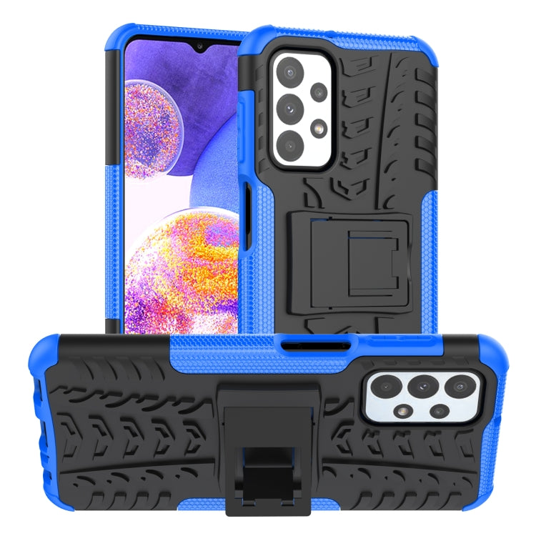 Tire Texture Shockproof TPU+PC Phone Case with Holder, For OnePlus Nord N20 5G, For Samsung Galaxy A73 5G, For Samsung Galaxy A23, For Xiaomi Redmi Note 11S 4G International Version, For Xiaomi Redmi Note 11 Pro 5G International Version