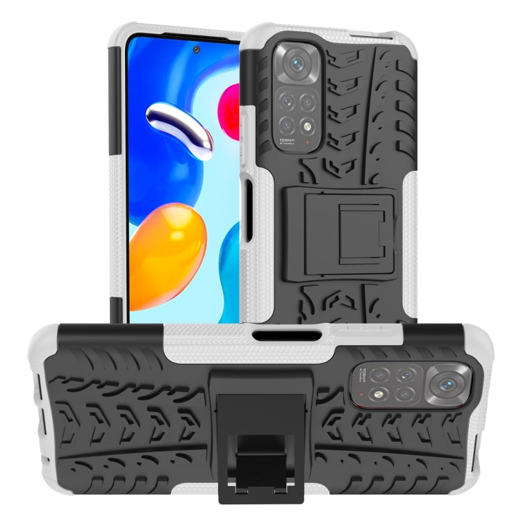 Tire Texture Shockproof TPU+PC Phone Case with Holder, For OnePlus Nord N20 5G, For Samsung Galaxy A73 5G, For Samsung Galaxy A23, For Xiaomi Redmi Note 11S 4G International Version, For Xiaomi Redmi Note 11 Pro 5G International Version