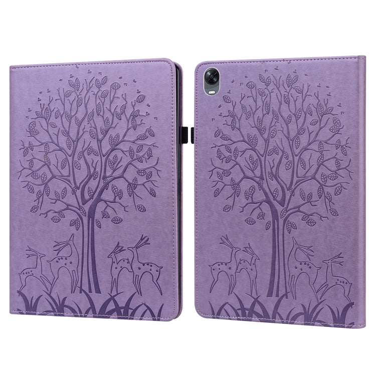 Tree & Deer Pattern Pressed Printing Leather Tablet Case, For OPPO Pad 11 inch, For OPPO Realme Pad 10.4 inch, For Huawei MatePad T 10s 10.1 inch / T 10 9.7 inch, For Lenovo Legion Y700, For iPad mini 6 2021 / mini 2024���������������������������������...