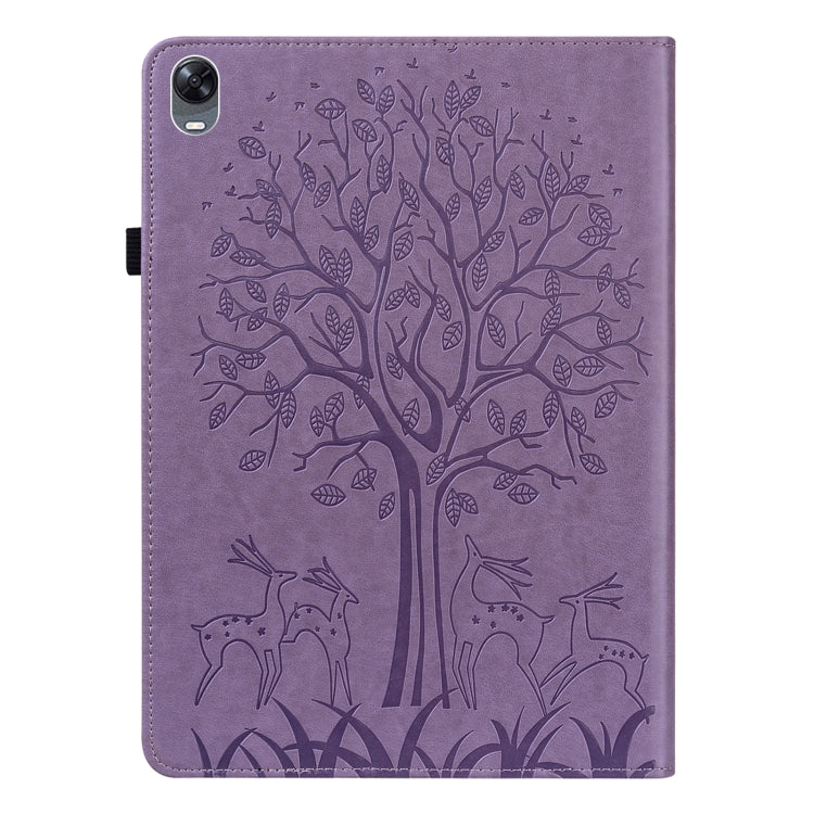 Tree & Deer Pattern Pressed Printing Leather Tablet Case, For OPPO Pad 11 inch, For OPPO Realme Pad 10.4 inch, For Huawei MatePad T 10s 10.1 inch / T 10 9.7 inch, For Lenovo Legion Y700, For iPad mini 6 2021 / mini 2024���������������������������������...