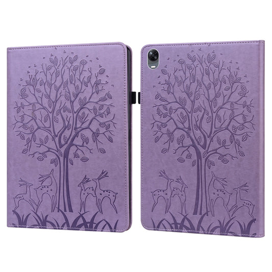 Tree & Deer Pattern Pressed Printing Leather Tablet Case, For OPPO Pad 11 inch, For OPPO Realme Pad 10.4 inch, For Huawei MatePad T 10s 10.1 inch / T 10 9.7 inch, For Lenovo Legion Y700, For iPad mini 6 2021 / mini 2024���������������������������������...
