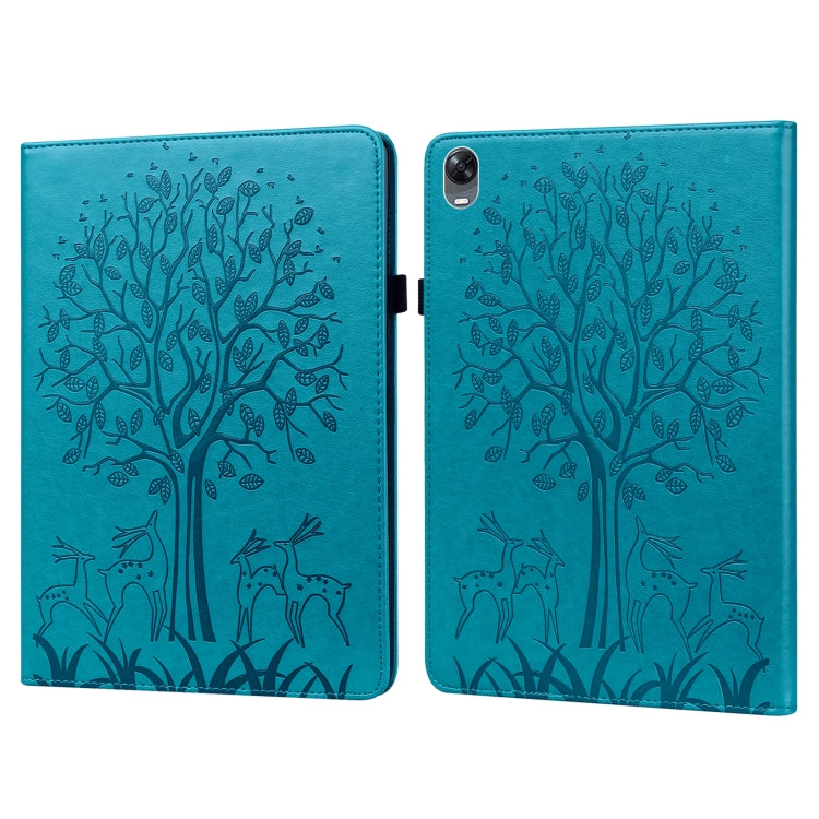 Tree & Deer Pattern Pressed Printing Leather Tablet Case, For OPPO Pad 11 inch, For OPPO Realme Pad 10.4 inch, For Huawei MatePad T 10s 10.1 inch / T 10 9.7 inch, For Lenovo Legion Y700, For iPad mini 6 2021 / mini 2024���������������������������������...