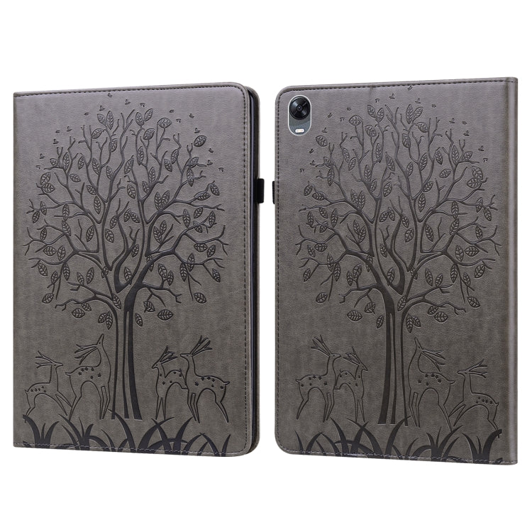 Tree & Deer Pattern Pressed Printing Leather Tablet Case, For OPPO Pad 11 inch, For OPPO Realme Pad 10.4 inch, For Huawei MatePad T 10s 10.1 inch / T 10 9.7 inch, For Lenovo Legion Y700, For iPad mini 6 2021 / mini 2024���������������������������������...