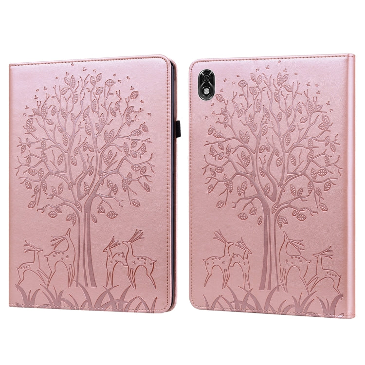 Tree & Deer Pattern Pressed Printing Leather Tablet Case, For OPPO Pad 11 inch, For OPPO Realme Pad 10.4 inch, For Huawei MatePad T 10s 10.1 inch / T 10 9.7 inch, For Lenovo Legion Y700, For iPad mini 6 2021 / mini 2024���������������������������������...