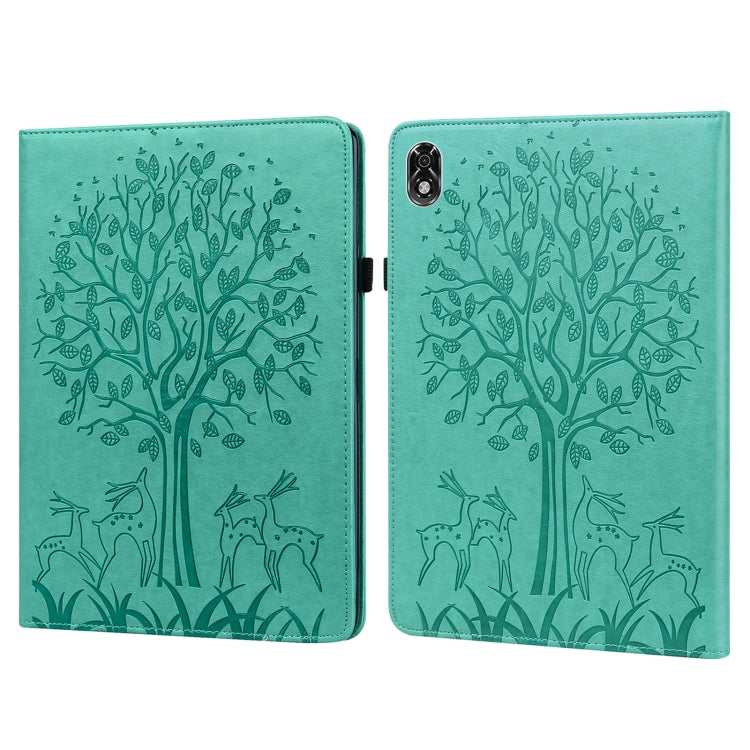 Tree & Deer Pattern Pressed Printing Leather Tablet Case, For OPPO Pad 11 inch, For OPPO Realme Pad 10.4 inch, For Huawei MatePad T 10s 10.1 inch / T 10 9.7 inch, For Lenovo Legion Y700, For iPad mini 6 2021 / mini 2024���������������������������������...