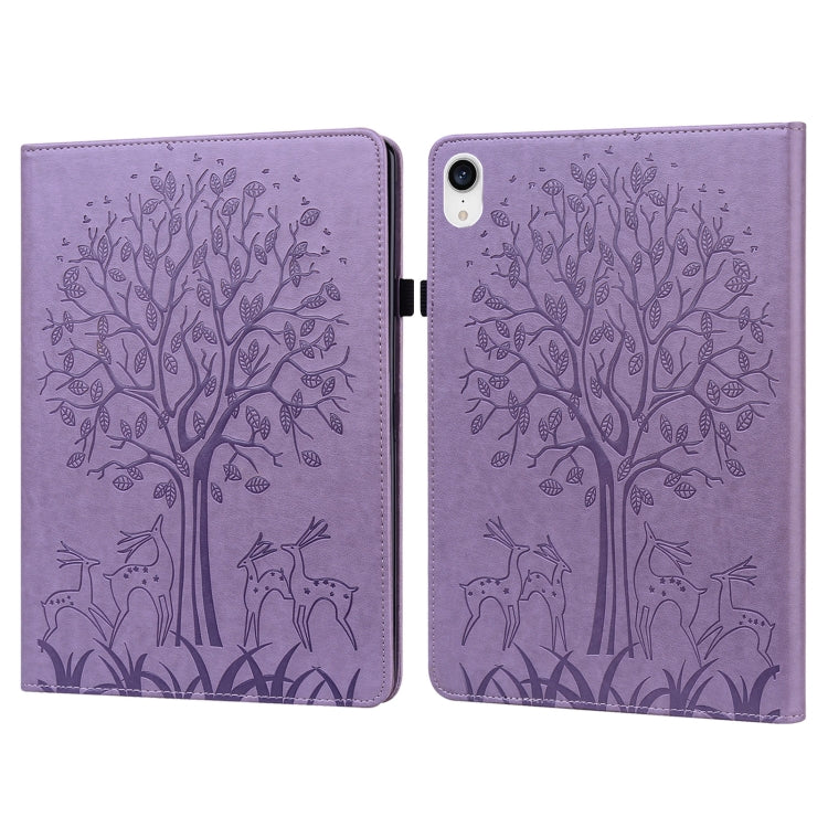 Tree & Deer Pattern Pressed Printing Leather Tablet Case, For OPPO Pad 11 inch, For OPPO Realme Pad 10.4 inch, For Huawei MatePad T 10s 10.1 inch / T 10 9.7 inch, For Lenovo Legion Y700, For iPad mini 6 2021 / mini 2024���������������������������������...