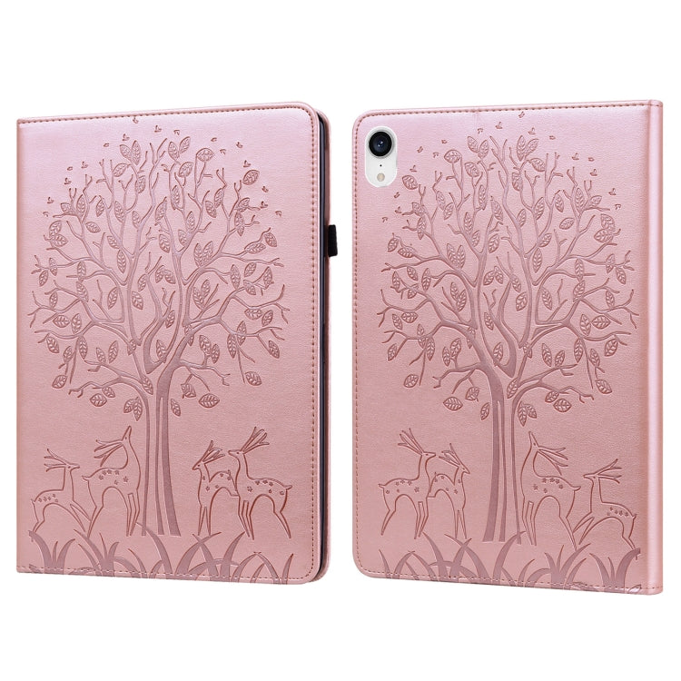 Tree & Deer Pattern Pressed Printing Leather Tablet Case, For OPPO Pad 11 inch, For OPPO Realme Pad 10.4 inch, For Huawei MatePad T 10s 10.1 inch / T 10 9.7 inch, For Lenovo Legion Y700, For iPad mini 6 2021 / mini 2024���������������������������������...