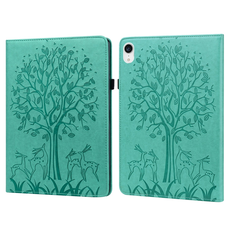 Tree & Deer Pattern Pressed Printing Leather Tablet Case, For OPPO Pad 11 inch, For OPPO Realme Pad 10.4 inch, For Huawei MatePad T 10s 10.1 inch / T 10 9.7 inch, For Lenovo Legion Y700, For iPad mini 6 2021 / mini 2024���������������������������������...