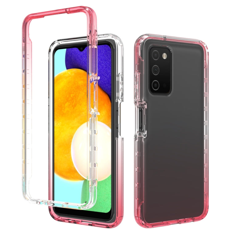 Transparency Two-color Gradient PC + TPU Phone Case, For Samsung Galaxy A03s 165.8mm US Version