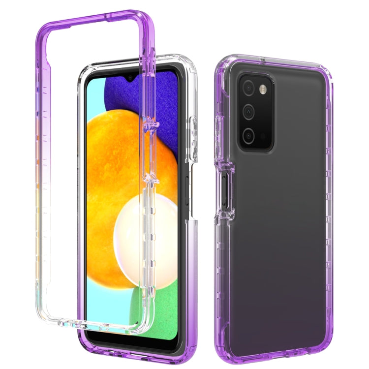 Transparency Two-color Gradient PC + TPU Phone Case, For Samsung Galaxy A03s 165.8mm US Version