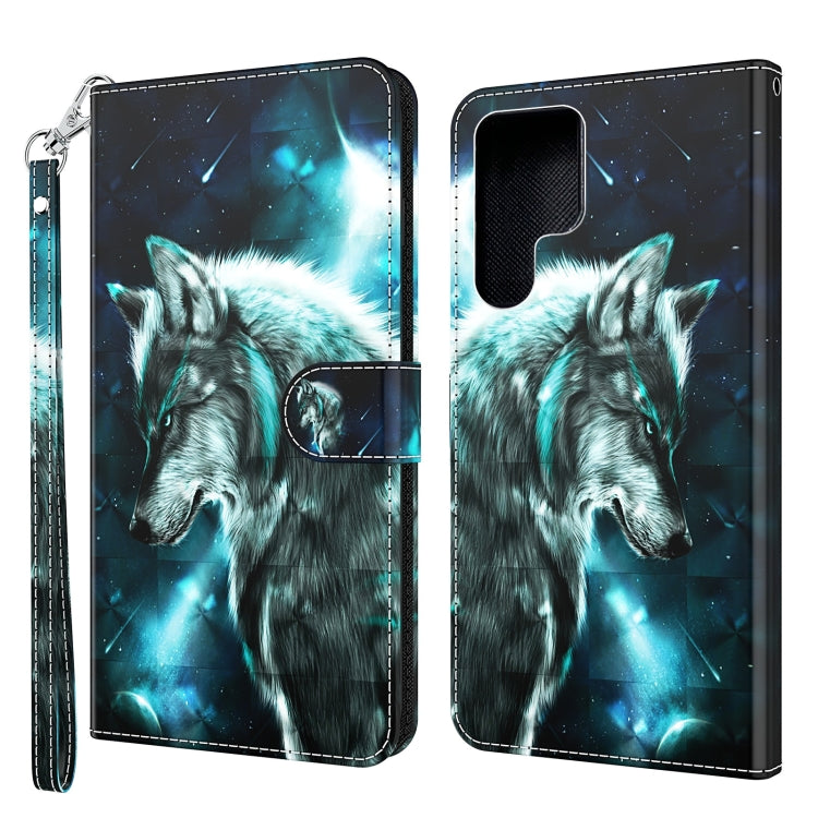 3D Painting Pattern TPU + PU Leather Phone Case