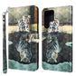3D Painting Pattern TPU + PU Leather Phone Case