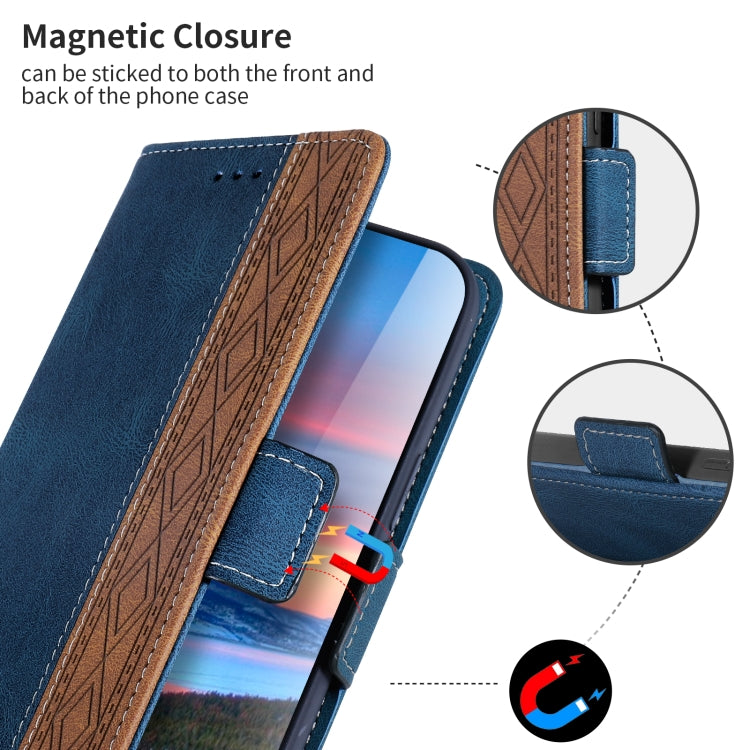 Stitching Side-Magnetic RFID Leather Phone Case, For Samsung Galaxy A02, For Samsung Galaxy A02s, For Samsung Galaxy A03s 166mm, For Samsung Galaxy A12 5G, For Samsung Galaxy A13 4G, For Samsung Galaxy A13 5G, For Samsung Galaxy A22 5G�����������������...