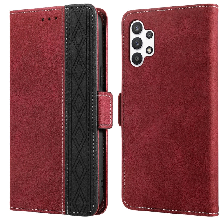 Stitching Side-Magnetic RFID Leather Phone Case, For Samsung Galaxy A02, For Samsung Galaxy A02s, For Samsung Galaxy A03s 166mm, For Samsung Galaxy A12 5G, For Samsung Galaxy A13 4G, For Samsung Galaxy A13 5G, For Samsung Galaxy A22 5G�����������������...