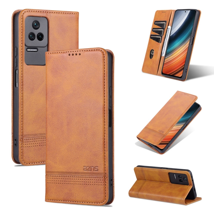 AZNS Magnetic Calf Texture Leather Phone Case, For Xiaomi Redmi K40S, For Xiaomi Redmi K50 / K50 Pro, For Samsung Galaxy A23 5G