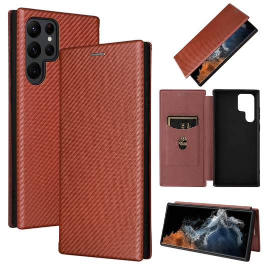 Carbon Fiber Texture Magnetic Horizontal Flip Leather Phone Case, For Samsung Galaxy S22 Ultra 5G, For OnePlus Nord CE 2 5G, For Xiaomi Poco X4 Pro 5G, For Motorola Moto G22, For TCL 30 5G / 30+