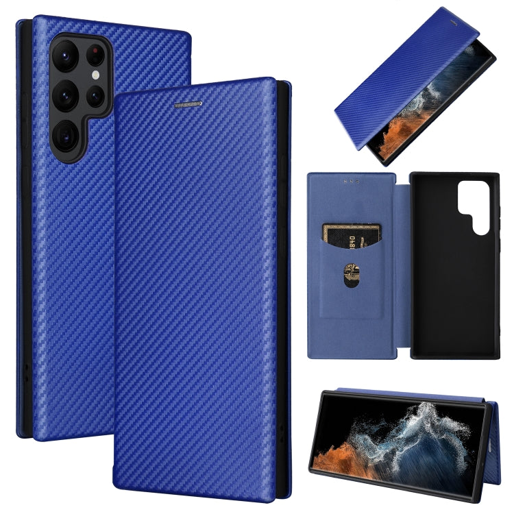 Carbon Fiber Texture Magnetic Horizontal Flip Leather Phone Case, For Samsung Galaxy S22 Ultra 5G, For OnePlus Nord CE 2 5G, For Xiaomi Poco X4 Pro 5G, For Motorola Moto G22, For TCL 30 5G / 30+