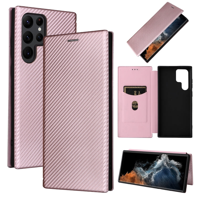 Carbon Fiber Texture Magnetic Horizontal Flip Leather Phone Case, For Samsung Galaxy S22 Ultra 5G, For OnePlus Nord CE 2 5G, For Xiaomi Poco X4 Pro 5G, For Motorola Moto G22, For TCL 30 5G / 30+