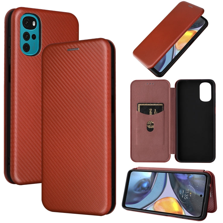 Carbon Fiber Texture Magnetic Horizontal Flip Leather Phone Case, For Samsung Galaxy S22 Ultra 5G, For OnePlus Nord CE 2 5G, For Xiaomi Poco X4 Pro 5G, For Motorola Moto G22, For TCL 30 5G / 30+