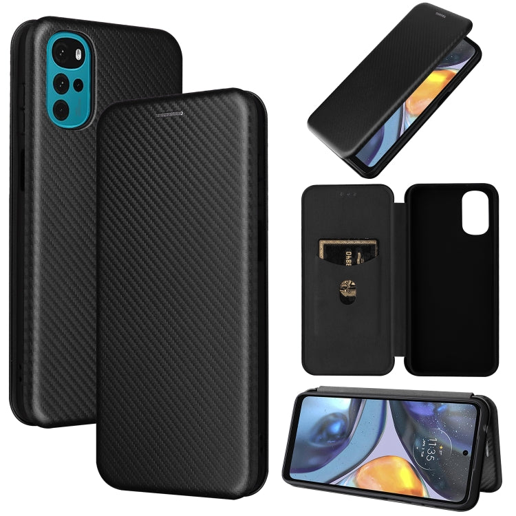 Carbon Fiber Texture Magnetic Horizontal Flip Leather Phone Case, For Samsung Galaxy S22 Ultra 5G, For OnePlus Nord CE 2 5G, For Xiaomi Poco X4 Pro 5G, For Motorola Moto G22, For TCL 30 5G / 30+
