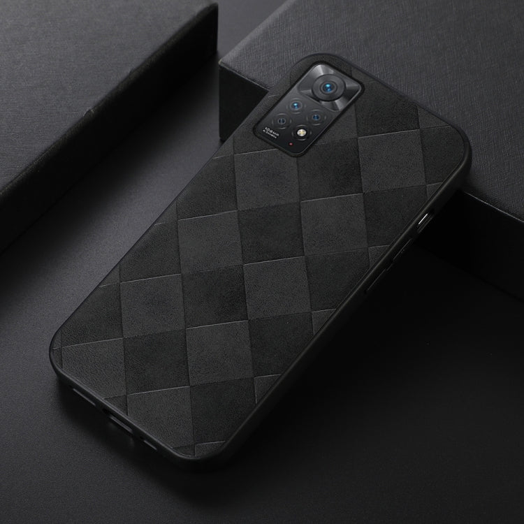 Weave Plaid PU Phone Case, For Xiaomi Redmi Note 11 Pro Global, For Samsung Galaxy A23 4G, For Samsung Galaxy A33 5G, For Samsung Galaxy A53 5G, For Samsung Galaxy A73 5G