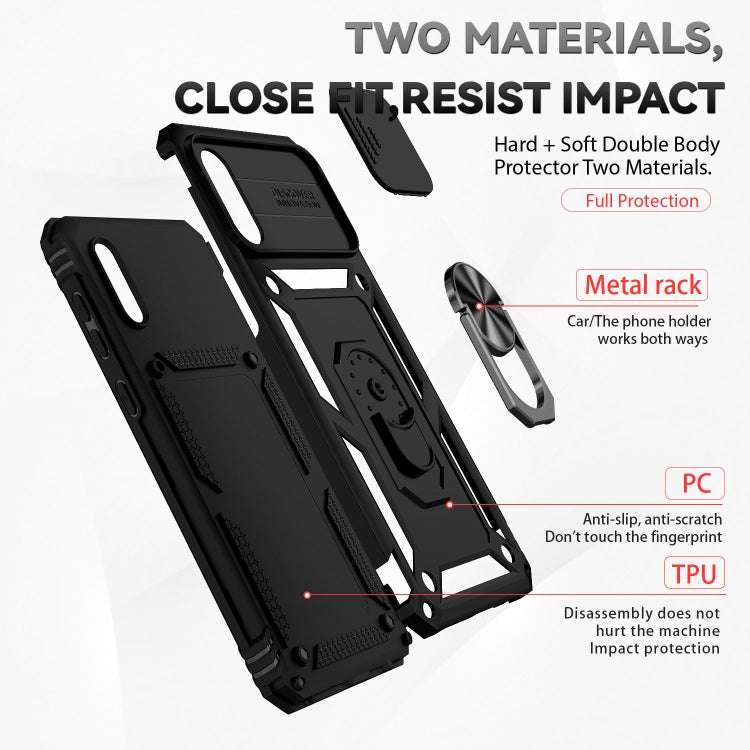 Sliding Camshield Holder Phone Case, For Samsung Galaxy A02, For Samsung Galaxy A02s / A03s 166mm, For Samsung Galaxy A12, For Samsung Galaxy A13 5G, For Samsung Galaxy A22 4G, For Samsung Galaxy A22 5G, For Samsung Galaxy A23