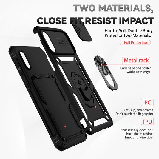 Sliding Camshield Holder Phone Case, For Samsung Galaxy A02, For Samsung Galaxy A02s / A03s 166mm, For Samsung Galaxy A12, For Samsung Galaxy A13 5G, For Samsung Galaxy A22 4G, For Samsung Galaxy A22 5G, For Samsung Galaxy A23