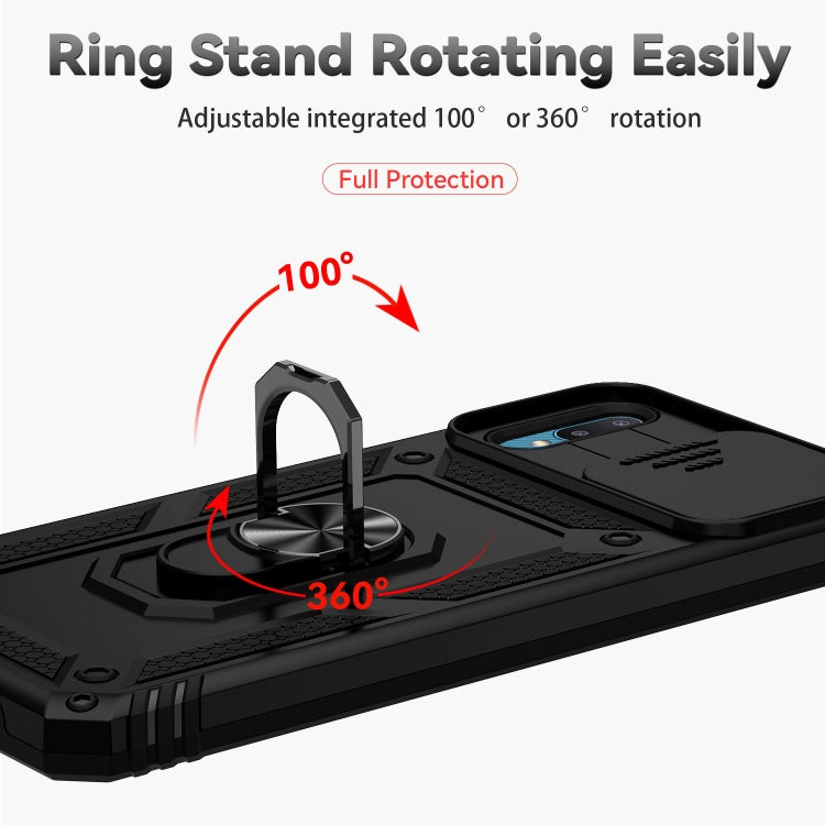 Sliding Camshield Holder Phone Case, For Samsung Galaxy A02, For Samsung Galaxy A02s / A03s 166mm, For Samsung Galaxy A12, For Samsung Galaxy A13 5G, For Samsung Galaxy A22 4G, For Samsung Galaxy A22 5G, For Samsung Galaxy A23