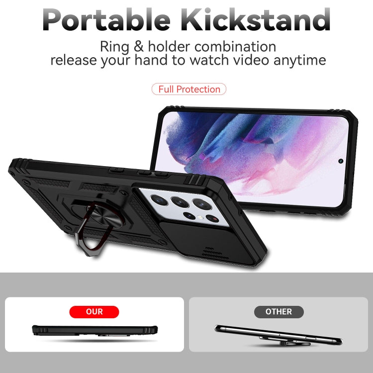 Sliding Camshield Holder Phone Case, For Samsung Galaxy S21 Ultra 5G