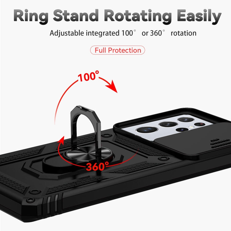 Sliding Camshield Holder Phone Case, For Samsung Galaxy S21 Ultra 5G