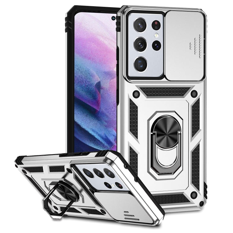 Sliding Camshield Holder Phone Case, For Samsung Galaxy S21 Ultra 5G