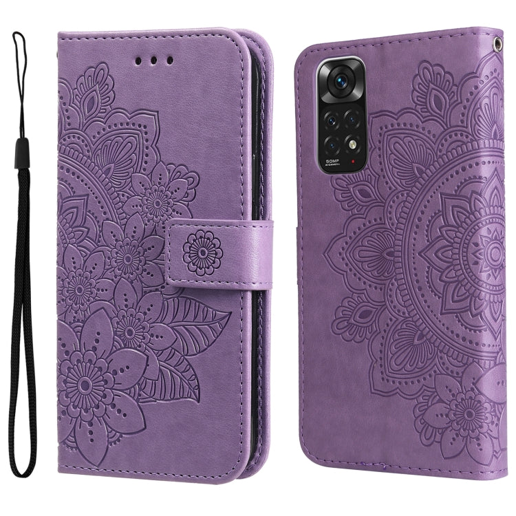 7-petal Flowers Embossing Pattern Horizontal Flip Leather Case, For Xiaomi Redmi Note 11 4G(Global), For Xiaomi Redmi Note 11 Pro 4G, For OPPO Realme 9i / A36 4G / A76 4G(Global), For OPPO Realme 9 Pro+, For OPPO Realme GT2 Pro�������������������������...