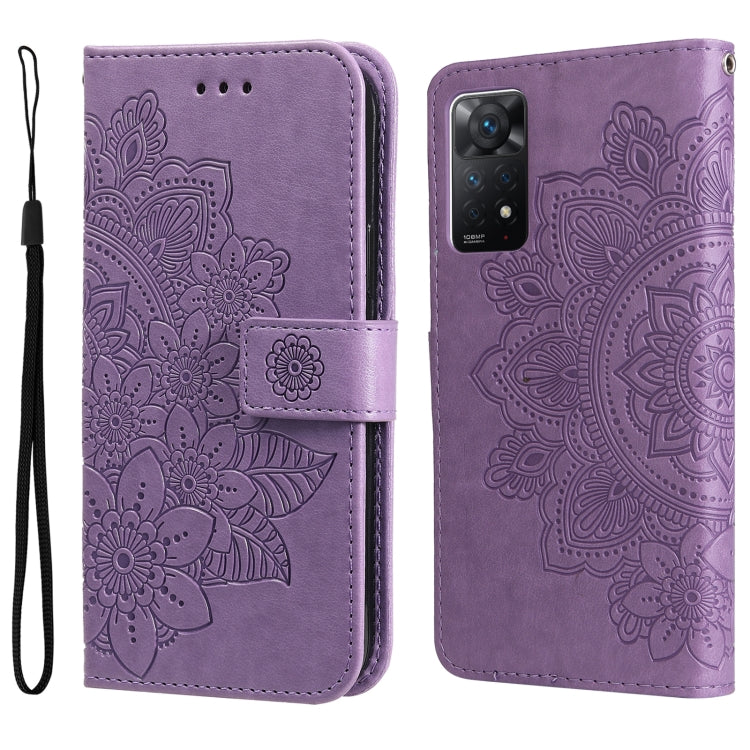 7-petal Flowers Embossing Pattern Horizontal Flip Leather Case, For Xiaomi Redmi Note 11 4G(Global), For Xiaomi Redmi Note 11 Pro 4G, For OPPO Realme 9i / A36 4G / A76 4G(Global), For OPPO Realme 9 Pro+, For OPPO Realme GT2 Pro�������������������������...