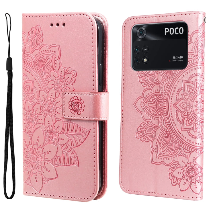 7-petal Flowers Embossing Pattern Horizontal Flip Leather Case, For Xiaomi Redmi Note 11 4G(Global), For Xiaomi Redmi Note 11 Pro 4G, For OPPO Realme 9i / A36 4G / A76 4G(Global), For OPPO Realme 9 Pro+, For OPPO Realme GT2 Pro�������������������������...