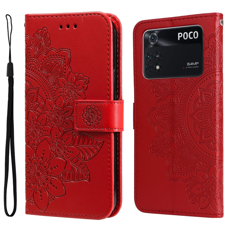 7-petal Flowers Embossing Pattern Horizontal Flip Leather Case, For Xiaomi Redmi Note 11 4G(Global), For Xiaomi Redmi Note 11 Pro 4G, For OPPO Realme 9i / A36 4G / A76 4G(Global), For OPPO Realme 9 Pro+, For OPPO Realme GT2 Pro�������������������������...