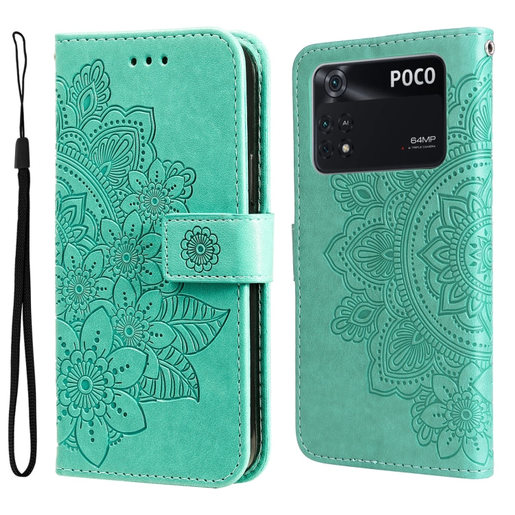 7-petal Flowers Embossing Pattern Horizontal Flip Leather Case, For Xiaomi Redmi Note 11 4G(Global), For Xiaomi Redmi Note 11 Pro 4G, For OPPO Realme 9i / A36 4G / A76 4G(Global), For OPPO Realme 9 Pro+, For OPPO Realme GT2 Pro�������������������������...