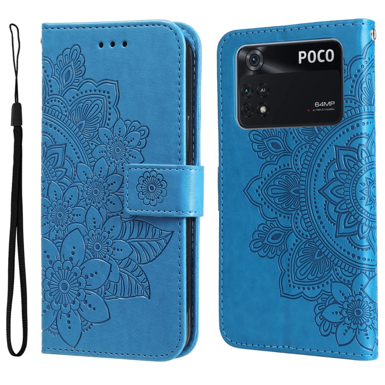 7-petal Flowers Embossing Pattern Horizontal Flip Leather Case, For Xiaomi Redmi Note 11 4G(Global), For Xiaomi Redmi Note 11 Pro 4G, For OPPO Realme 9i / A36 4G / A76 4G(Global), For OPPO Realme 9 Pro+, For OPPO Realme GT2 Pro�������������������������...