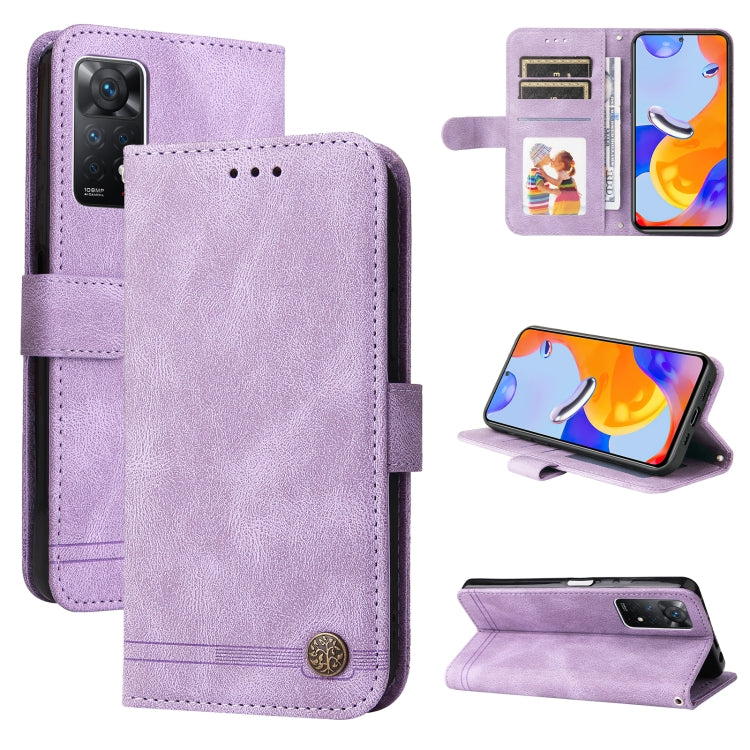 Skin Feel Life Tree Metal Button Horizontal Flip Leather Case, For Xiaomi Redmi Note 11 4G(Global), For Xiaomi Redmi Note 11 Pro 4G, For OPPO Realme 9i / A36 4G / A76 4G(Global), For OPPO Realme GT2 Pro, For OPPO Realme 9 Pro+��������������������������...