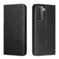 Carbon Fiber Texture Flip Holder Leather Phone Case, For Samsung Galaxy A13 5G, For Samsung Galaxy A33 5G, For Samsung Galaxy A53, For Samsung Galaxy S22 Ultra 5G, For Samsung Galaxy S22 5G, For Samsung Galaxy S22+ 5G, For OPPO A16, For vivo Y21