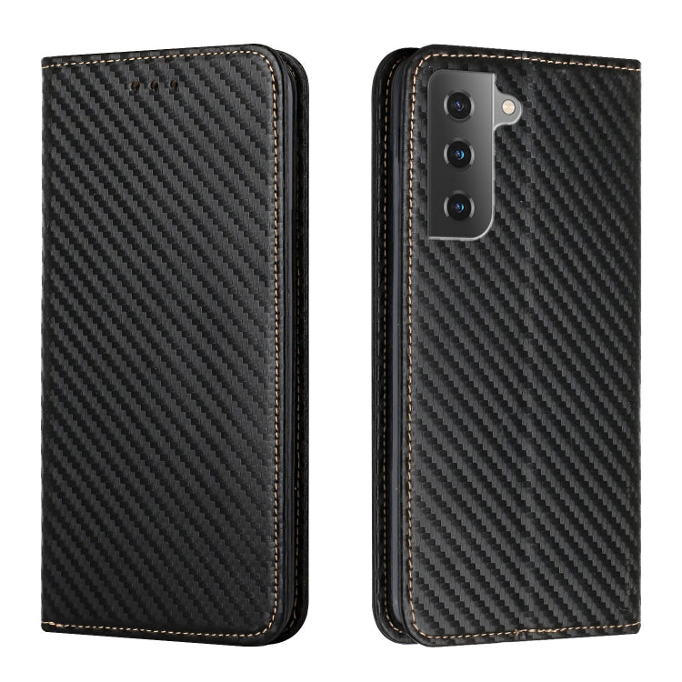 Carbon Fiber Texture Flip Holder Leather Phone Case, For Samsung Galaxy A13 5G, For Samsung Galaxy A33 5G, For Samsung Galaxy A53, For Samsung Galaxy S22 Ultra 5G, For Samsung Galaxy S22 5G, For Samsung Galaxy S22+ 5G, For OPPO A16, For vivo Y21