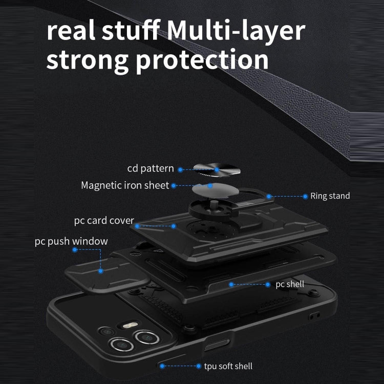 Sliding Camshield Card Phone Case, For Motorola Edge 20 Lite, For Samsung Galaxy A13 4G