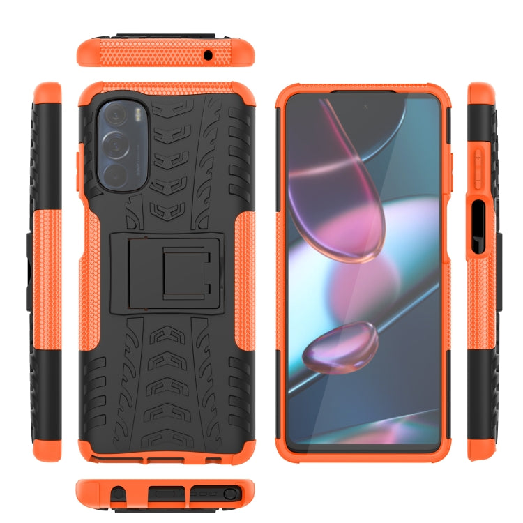 Tire Texture TPU + PC Phone Case with Holder, For Motorola Moto G Stylus 2022 4G, For Samsung Galaxy A03S 2022 165.8mm US