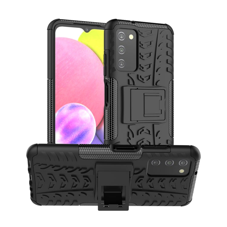 Tire Texture TPU + PC Phone Case with Holder, For Motorola Moto G Stylus 2022 4G, For Samsung Galaxy A03S 2022 165.8mm US