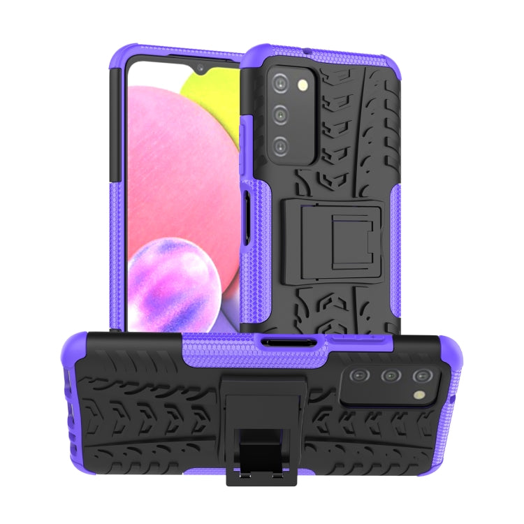 Tire Texture TPU + PC Phone Case with Holder, For Motorola Moto G Stylus 2022 4G, For Samsung Galaxy A03S 2022 165.8mm US