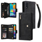 Rivet Buckle 9 Cards Three Fold Leather Phone Case