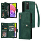 Rivet Buckle 9 Cards Three Fold Leather Phone Case