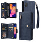 Rivet Buckle 9 Cards Three Fold Leather Phone Case