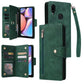 Rivet Buckle 9 Cards Three Fold Leather Phone Case
