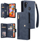 Rivet Buckle 9 Cards Three Fold Leather Phone Case
